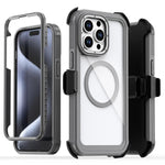 Capa Magnética de Acrílico com Cobertura Total e Clipe Traseiro para Telemóvel, Para iPhone 14 / 13, Para iPhone 14 Pro, Para iPhone 14 Pro Max, Para iPhone 13 Pro Max, Para iPhone 13 Pro, Para iPhone 12 / 12 Pro
