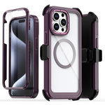 Capa Magnética de Acrílico com Cobertura Total e Clipe Traseiro para Telemóvel, Para iPhone 14 / 13, Para iPhone 14 Pro, Para iPhone 14 Pro Max, Para iPhone 13 Pro Max, Para iPhone 13 Pro, Para iPhone 12 / 12 Pro