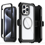 Capa Magnética de Acrílico com Cobertura Total e Clipe Traseiro para Telemóvel, Para iPhone 14 / 13, Para iPhone 14 Pro, Para iPhone 14 Pro Max, Para iPhone 13 Pro Max, Para iPhone 13 Pro, Para iPhone 12 / 12 Pro