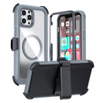 Capa Magnética de Acrílico com Cobertura Total e Clipe Traseiro para Telemóvel, Para iPhone 14 / 13, Para iPhone 14 Pro, Para iPhone 14 Pro Max, Para iPhone 13 Pro Max, Para iPhone 13 Pro, Para iPhone 12 / 12 Pro