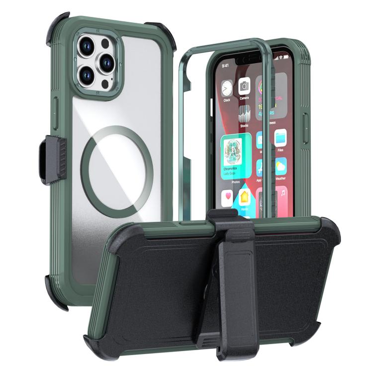 Capa Magnética de Acrílico com Cobertura Total e Clipe Traseiro para Telemóvel, Para iPhone 14 / 13, Para iPhone 14 Pro, Para iPhone 14 Pro Max, Para iPhone 13 Pro Max, Para iPhone 13 Pro, Para iPhone 12 / 12 Pro