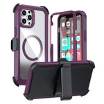Capa Magnética de Acrílico com Cobertura Total e Clipe Traseiro para Telemóvel, Para iPhone 14 / 13, Para iPhone 14 Pro, Para iPhone 14 Pro Max, Para iPhone 13 Pro Max, Para iPhone 13 Pro, Para iPhone 12 / 12 Pro
