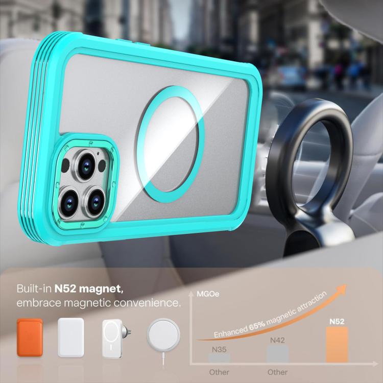 Capa de telemóvel magnética em acrílico com cobertura total e clipe traseiro, para iPhone 12 Pro Max