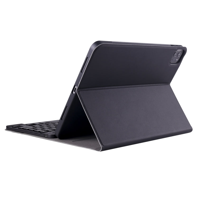A098B Capa protetora destacável ultrafina TPU com teclado Bluetooth para iPad Air 11 2024 / 2025 / Air 4 10.9 polegadas 2020, com suporte e slot para caneta, A098B