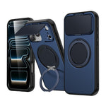 Capa híbrida PC TPU com suporte magnético ShellGod, rotação e proteção para lente, para iPhone 17 Pro Max, para iPhone 17 Pro