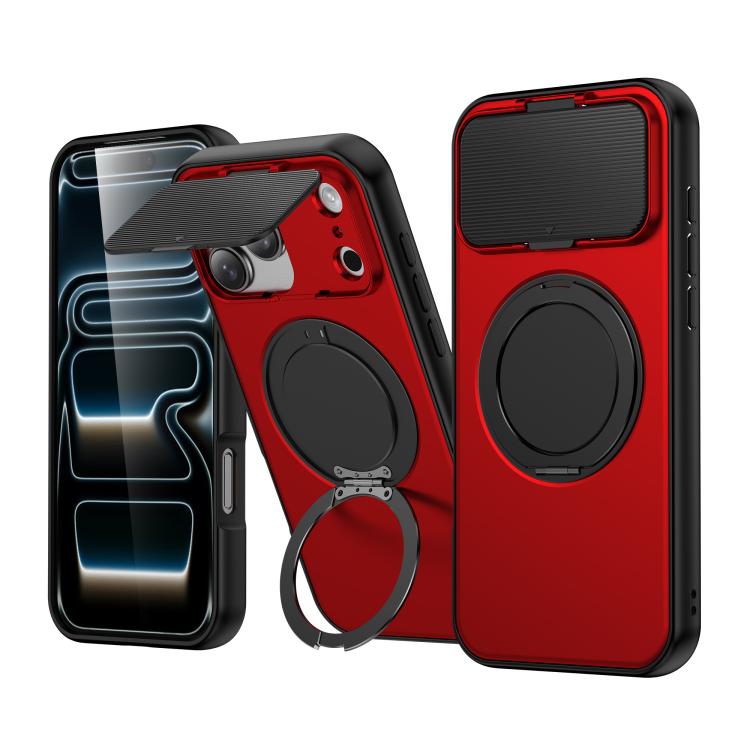 Capa híbrida PC TPU com suporte magnético ShellGod, rotação e proteção para lente, para iPhone 17 Pro Max, para iPhone 17 Pro