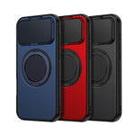 Capa híbrida PC TPU com suporte magnético ShellGod, rotação e proteção para lente, para iPhone 17 Pro Max, para iPhone 17 Pro