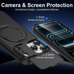 Capa híbrida PC TPU com suporte magnético ShellGod, rotação e proteção para lente, para iPhone 17 Pro Max, para iPhone 17 Pro
