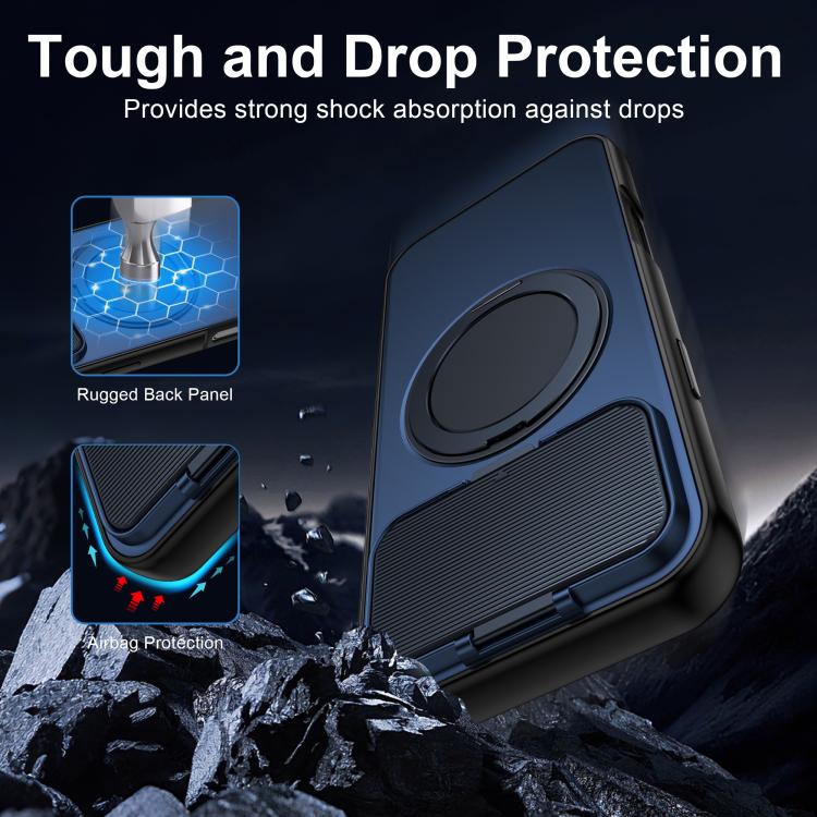 Capa híbrida PC TPU com suporte magnético ShellGod, rotação e proteção para lente, para iPhone 17 Pro Max, para iPhone 17 Pro