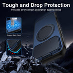 Capa híbrida PC TPU com suporte magnético ShellGod, rotação e proteção para lente, para iPhone 17 Pro Max, para iPhone 17 Pro