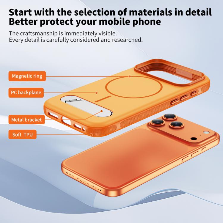 Capa de Telemóvel Magnética Imitando Original com Duas Cores e Suporte, Para iPhone 17 Pro Max, Para iPhone 17 Pro
