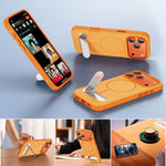 Capa de Telemóvel Magnética Imitando Original com Duas Cores e Suporte, Para iPhone 17 Pro Max, Para iPhone 17 Pro