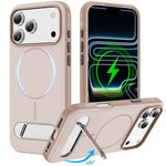Capa de Telemóvel Magnética Imitando Original com Duas Cores e Suporte, Para iPhone 17 Pro Max, Para iPhone 17 Pro