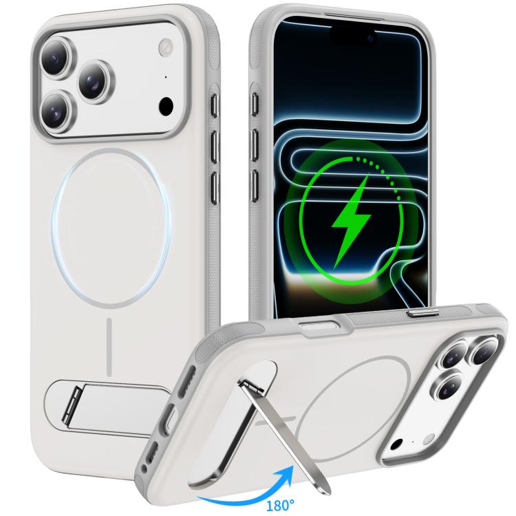 Capa de Telemóvel Magnética Imitando Original com Duas Cores e Suporte, Para iPhone 17 Pro Max, Para iPhone 17 Pro