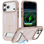 Capa de Telemóvel Magnética Imitando Original com Duas Cores e Suporte, Para iPhone 17 Pro Max, Para iPhone 17 Pro