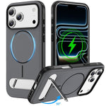 Capa de Telemóvel Magnética Imitando Original com Duas Cores e Suporte, Para iPhone 17 Pro Max, Para iPhone 17 Pro