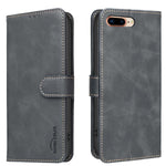 Capa de telemóvel em pele vegana com textura de bezerro de cor sólida e RFID, Para iPhone XS Max, Para iPhone 6 Plus/7 Plus/8 Plus, Para iPhone 6 / 7 / 8