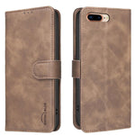 Capa de telemóvel em pele vegana com textura de bezerro de cor sólida e RFID, Para iPhone XS Max, Para iPhone 6 Plus/7 Plus/8 Plus, Para iPhone 6 / 7 / 8