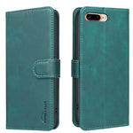 Capa de telemóvel em pele vegana com textura de bezerro de cor sólida e RFID, Para iPhone XS Max, Para iPhone 6 Plus/7 Plus/8 Plus, Para iPhone 6 / 7 / 8