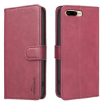 Capa de telemóvel em pele vegana com textura de bezerro de cor sólida e RFID, Para iPhone XS Max, Para iPhone 6 Plus/7 Plus/8 Plus, Para iPhone 6 / 7 / 8