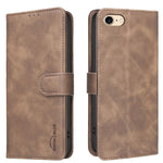 Capa de telemóvel em pele vegana com textura de bezerro de cor sólida e RFID, Para iPhone XS Max, Para iPhone 6 Plus/7 Plus/8 Plus, Para iPhone 6 / 7 / 8