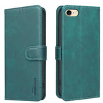 Capa de telemóvel em pele vegana com textura de bezerro de cor sólida e RFID, Para iPhone XS Max, Para iPhone 6 Plus/7 Plus/8 Plus, Para iPhone 6 / 7 / 8