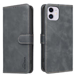 Capa de telemóvel em pele vegana com textura de bezerro de cor sólida e RFID, Para iPhone XS Max, Para iPhone 6 Plus/7 Plus/8 Plus, Para iPhone 6 / 7 / 8