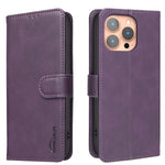 Capa de telemóvel em pele vegana com textura de bezerro de cor sólida e RFID, Para iPhone XS Max, Para iPhone 6 Plus/7 Plus/8 Plus, Para iPhone 6 / 7 / 8