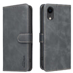 Capa de telemóvel em pele vegana com textura de bezerro de cor sólida e RFID, Para iPhone XS Max, Para iPhone 6 Plus/7 Plus/8 Plus, Para iPhone 6 / 7 / 8