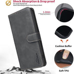 Capa de telemóvel em pele vegana com textura de bezerro de cor sólida e RFID, Para iPhone XS Max, Para iPhone 6 Plus/7 Plus/8 Plus, Para iPhone 6 / 7 / 8