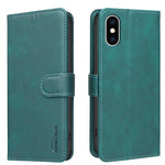Capa de telemóvel em pele vegana com textura de bezerro de cor sólida e RFID, Para iPhone XS Max, Para iPhone 6 Plus/7 Plus/8 Plus, Para iPhone 6 / 7 / 8