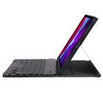 A098BS Capa protetora destacável ultrafina com teclado Bluetooth retroiluminado para iPad Air 11 2024 / 2025 / Air 4 10.9 polegadas 2020, com suporte e slot para caneta, A098BS