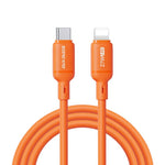 Cabo de Dados de Silicone DUX DUCIS SILI Série 27W Tipo-C para 8 Pin, Comprimento: 1m, Tipo-C para 8 Pin