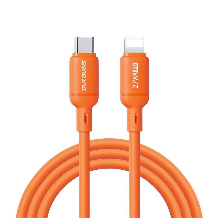 Cabo de Dados de Silicone DUX DUCIS SILI Série 27W Tipo-C para 8 Pin, Comprimento: 1m, Tipo-C para 8 Pin