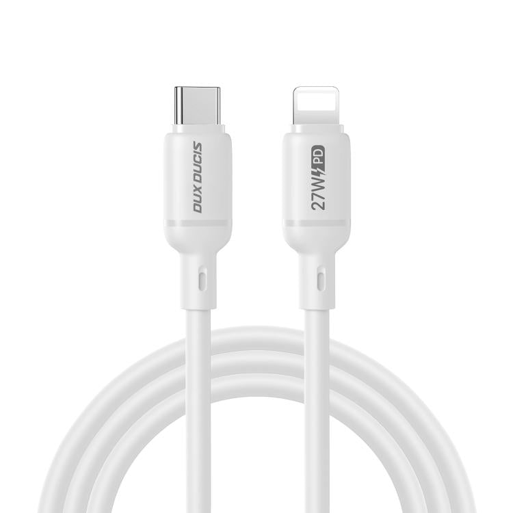 Cabo de Dados de Silicone DUX DUCIS SILI Série 27W Tipo-C para 8 Pin, Comprimento: 1m, Tipo-C para 8 Pin