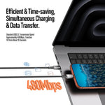 Cabo de Dados Trançado Transparente em Gradiente DUX DUCIS WLCM Série 27W Tipo-C para 8 Pin, Comprimento: 1m, Tipo-C para 8 Pin