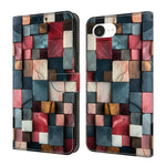 Capa de Telemóvel em Pele Vegana Pintada com Efeito Cristalino, Para iPhone 17e / 16e, Para iPhone 17 Pro Max, Para iPhone 17 Pro, Para iPhone 17