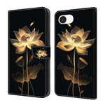 Capa de Telemóvel em Pele Vegana Pintada com Efeito Cristalino, Para iPhone 17e / 16e, Para iPhone 17 Pro Max, Para iPhone 17 Pro, Para iPhone 17