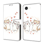 Capa de Telemóvel em Pele Vegana Pintada com Efeito Cristalino, Para iPhone 17e / 16e, Para iPhone 17 Pro Max, Para iPhone 17 Pro, Para iPhone 17