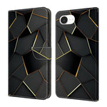 Capa de Telemóvel em Pele Vegana Pintada com Efeito Cristalino, Para iPhone 17e / 16e, Para iPhone 17 Pro Max, Para iPhone 17 Pro, Para iPhone 17