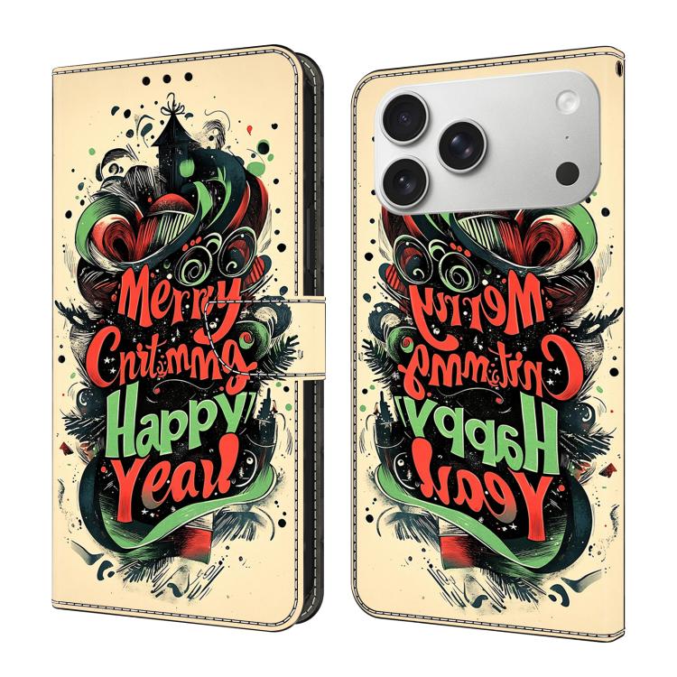 Capa de Telemóvel em Pele Vegana Pintada com Efeito Cristalino, Para iPhone 17e / 16e, Para iPhone 17 Pro Max, Para iPhone 17 Pro, Para iPhone 17