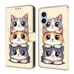 Capa de Telemóvel em Pele Vegana Pintada com Efeito Cristalino, Para iPhone 17e / 16e, Para iPhone 17 Pro Max, Para iPhone 17 Pro, Para iPhone 17