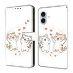 Capa de Telemóvel em Pele Vegana Pintada com Efeito Cristalino, Para iPhone 17e / 16e, Para iPhone 17 Pro Max, Para iPhone 17 Pro, Para iPhone 17