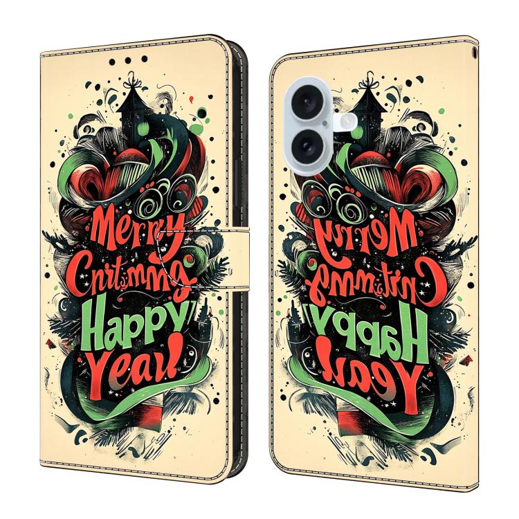 Capa de Telemóvel em Pele Vegana Pintada com Efeito Cristalino, Para iPhone 17e / 16e, Para iPhone 17 Pro Max, Para iPhone 17 Pro, Para iPhone 17