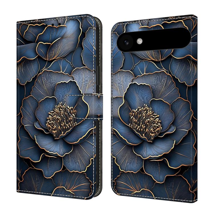 Capa de Telemóvel em Pele Vegana Pintada com Efeito Cristalino, Para iPhone Air, Para iPhone 16 Pro Max, Para iPhone 16 Pro, Para iPhone 16