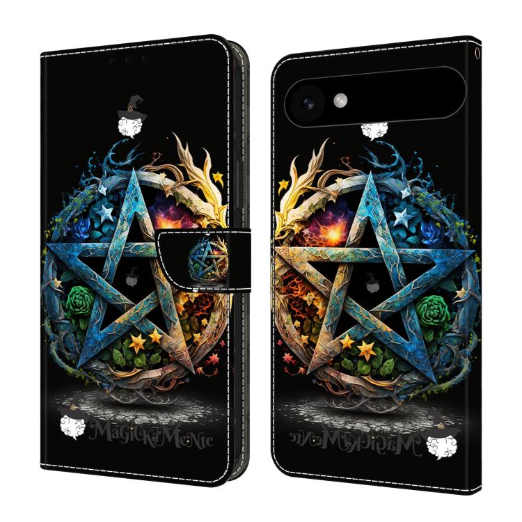 Capa de Telemóvel em Pele Vegana Pintada com Efeito Cristalino, Para iPhone Air, Para iPhone 16 Pro Max, Para iPhone 16 Pro, Para iPhone 16