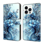 Capa de Telemóvel em Pele Vegana Pintada com Efeito Cristalino, Para iPhone Air, Para iPhone 16 Pro Max, Para iPhone 16 Pro, Para iPhone 16