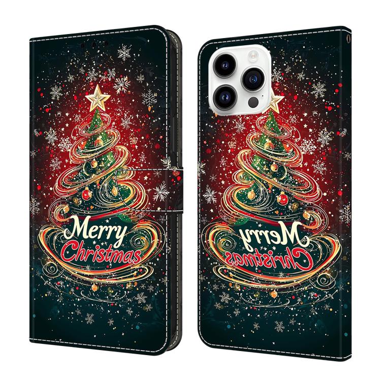 Capa de Telemóvel em Pele Vegana Pintada com Efeito Cristalino, Para iPhone 15 Pro Max, Para iPhone 15 Pro, Para iPhone 14 / 13, Para iPhone 14 Pro