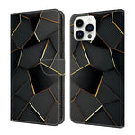 Capa de Telemóvel em Pele Vegana Pintada com Efeito Cristalino, Para iPhone 15 Pro Max, Para iPhone 15 Pro, Para iPhone 14 / 13, Para iPhone 14 Pro