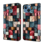 Capa de Telemóvel em Pele Vegana Pintada com Efeito Cristalino, Para iPhone 15 Pro Max, Para iPhone 15 Pro, Para iPhone 14 / 13, Para iPhone 14 Pro